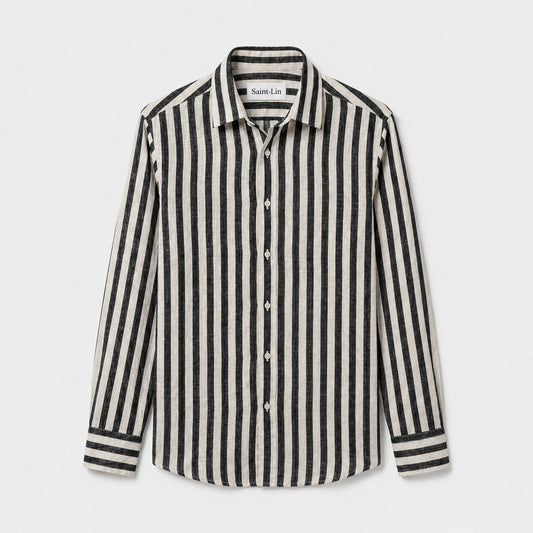 Onyx Striped Linen Shirt