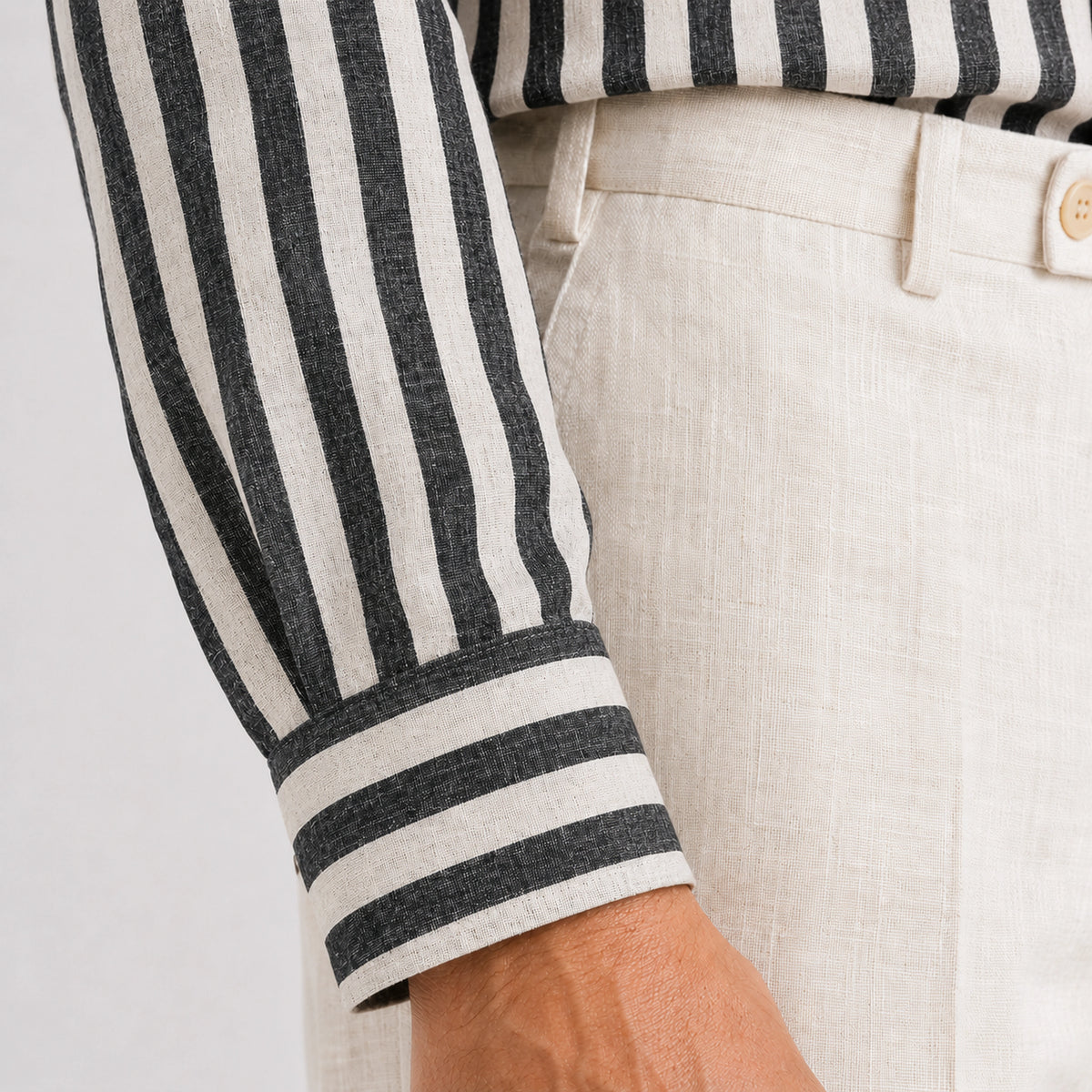 Onyx Striped Linen Shirt
