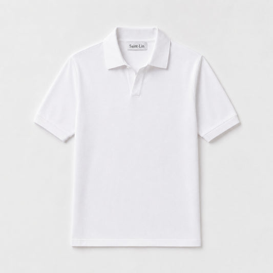 Ivory Merino Knit Polo