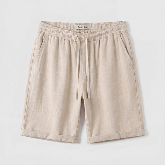 Cream Lyocell Shorts