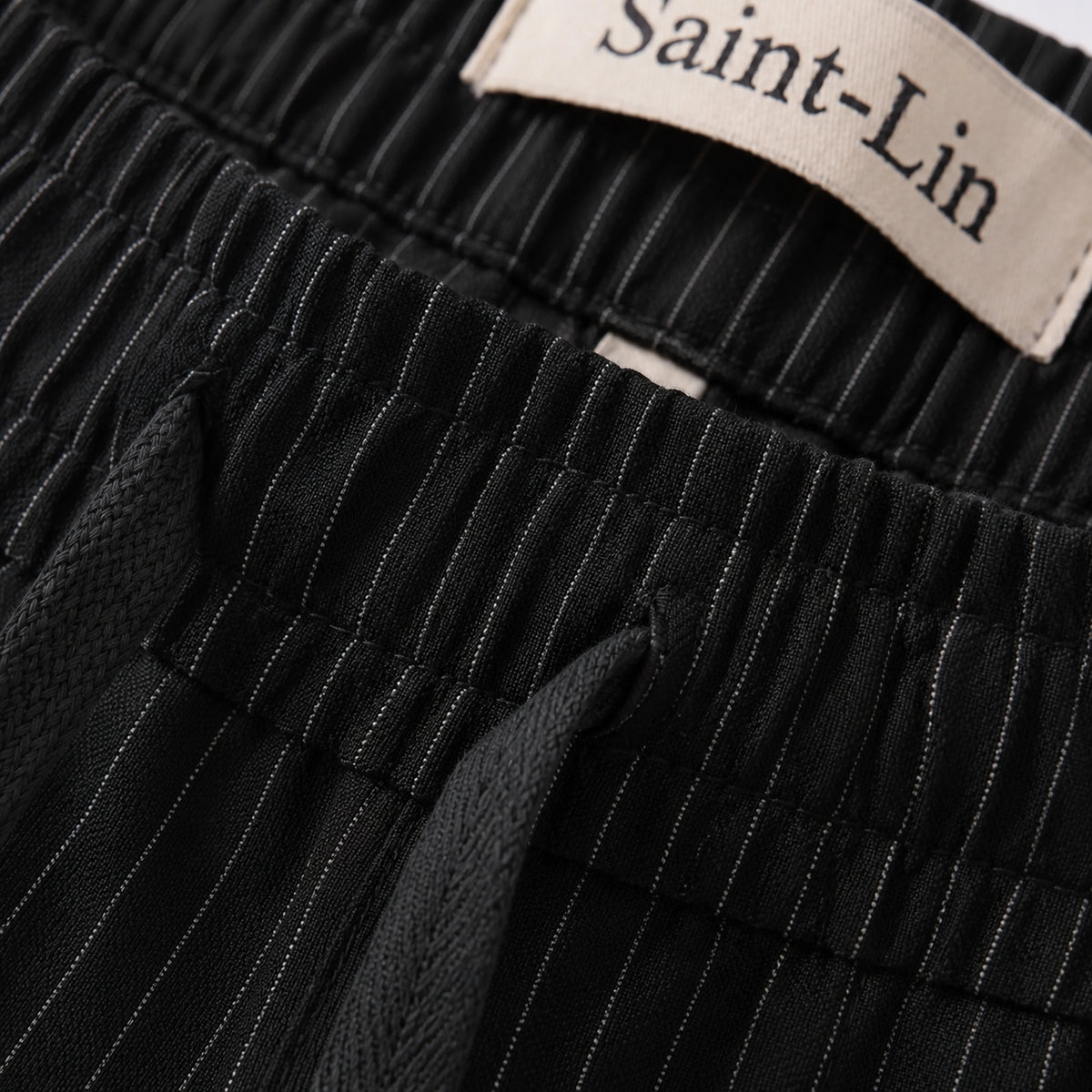 Onyx Lyocell Striped Shorts