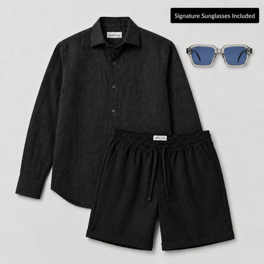 Hemd/Shorts-Sommer-Set (inkl. charakteristischer Sonnenbrille)