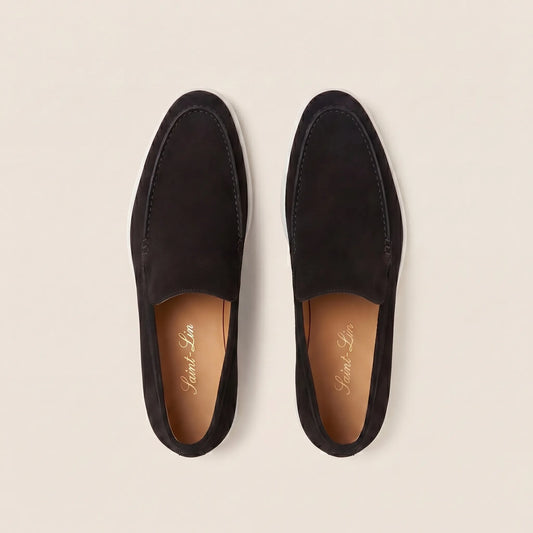 Onyx Suede High Loafers