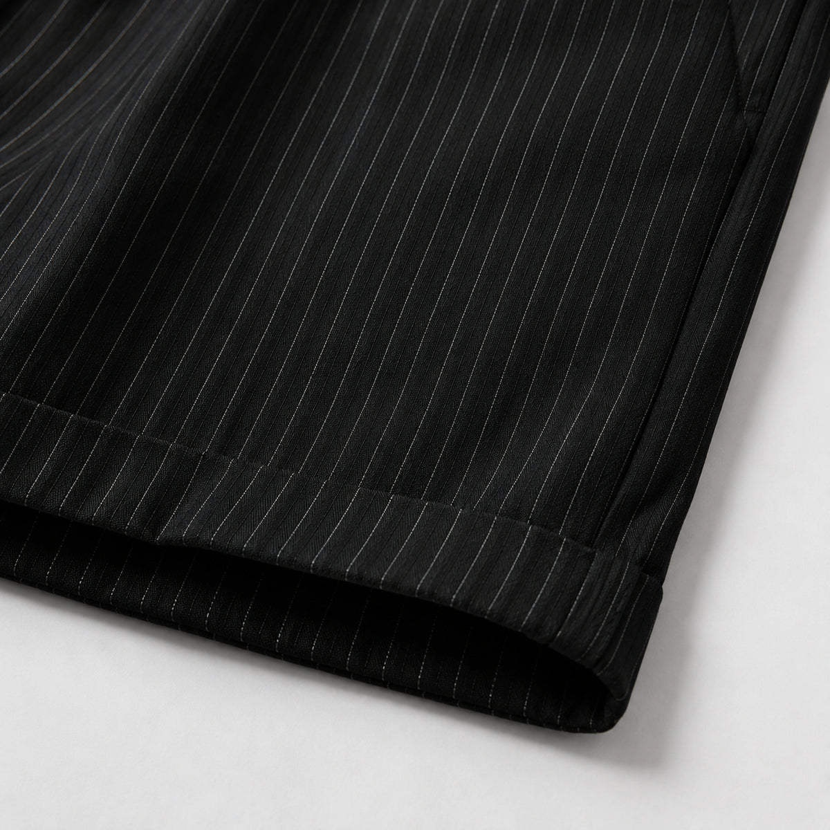 Onyx Lyocell Striped Shorts