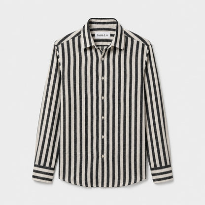 Onyx Striped Linen Shirt