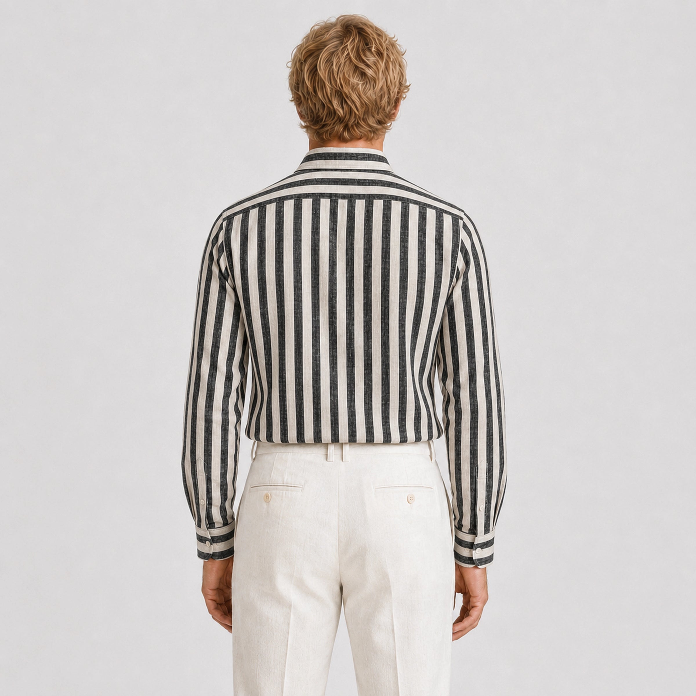 Onyx Striped Linen Shirt
