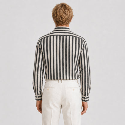 Onyx Striped Linen Shirt