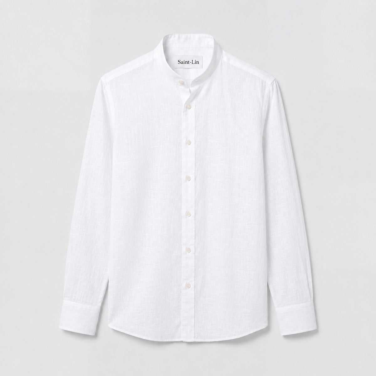Ivory Mandarin Linen Shirt