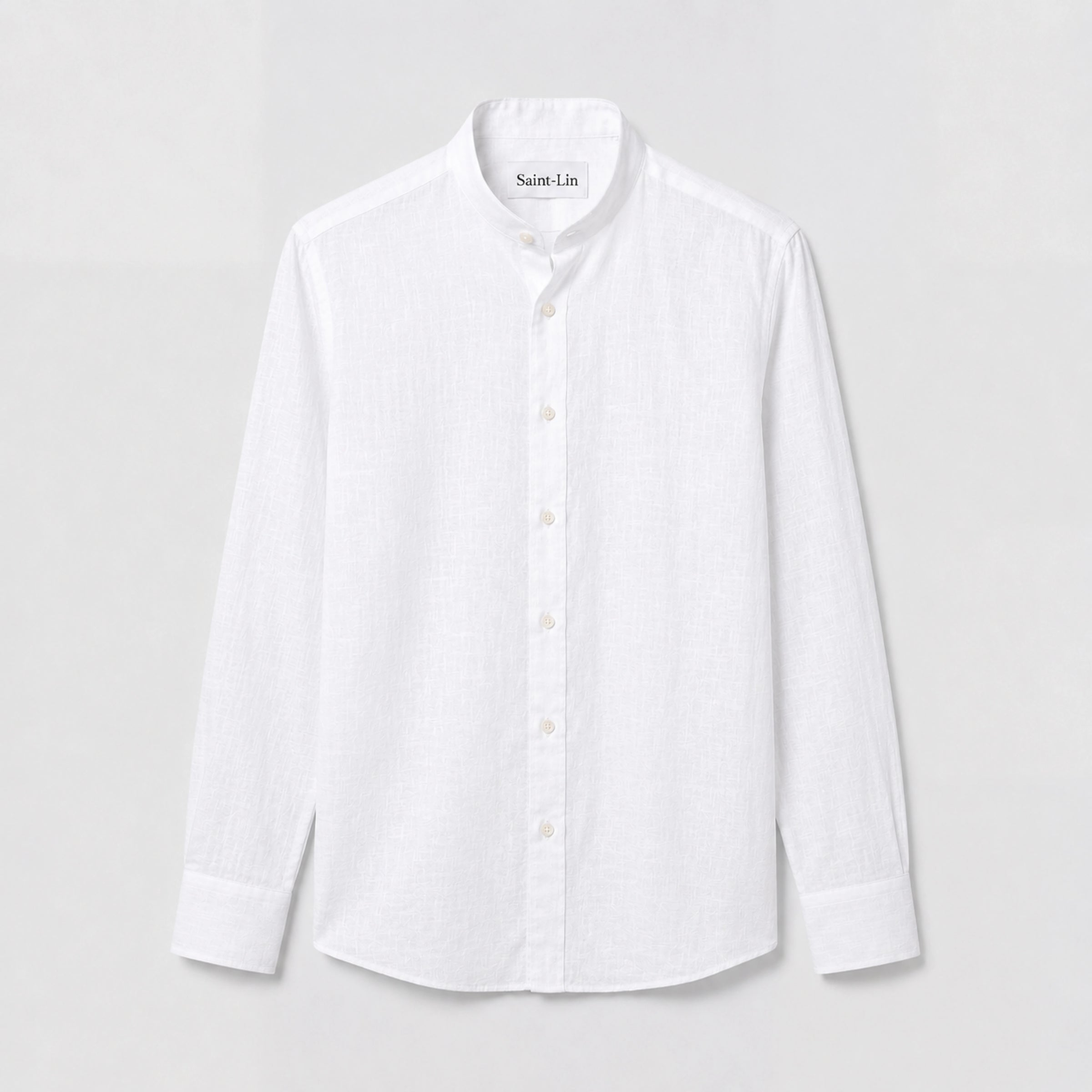 Ivory Mandarin Linen Shirt