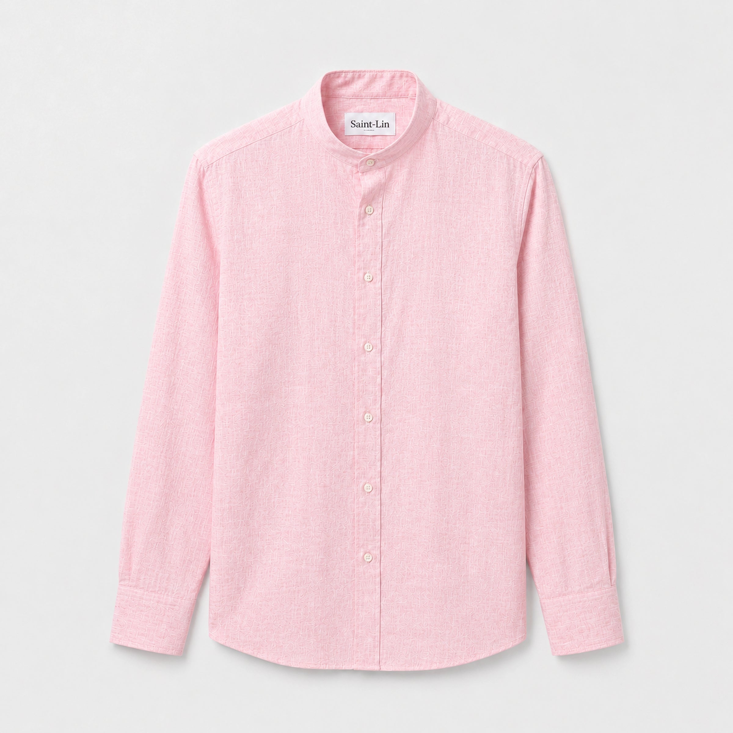 Rosewood Mandarin Linen Shirt