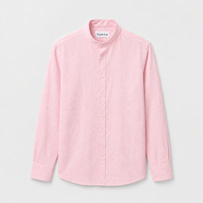 Rosewood Mandarin Linen Shirt