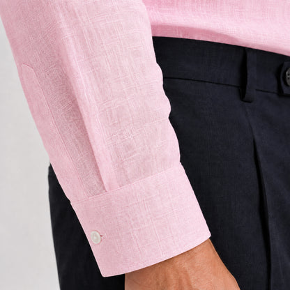 Rosewood Mandarin Linen Shirt