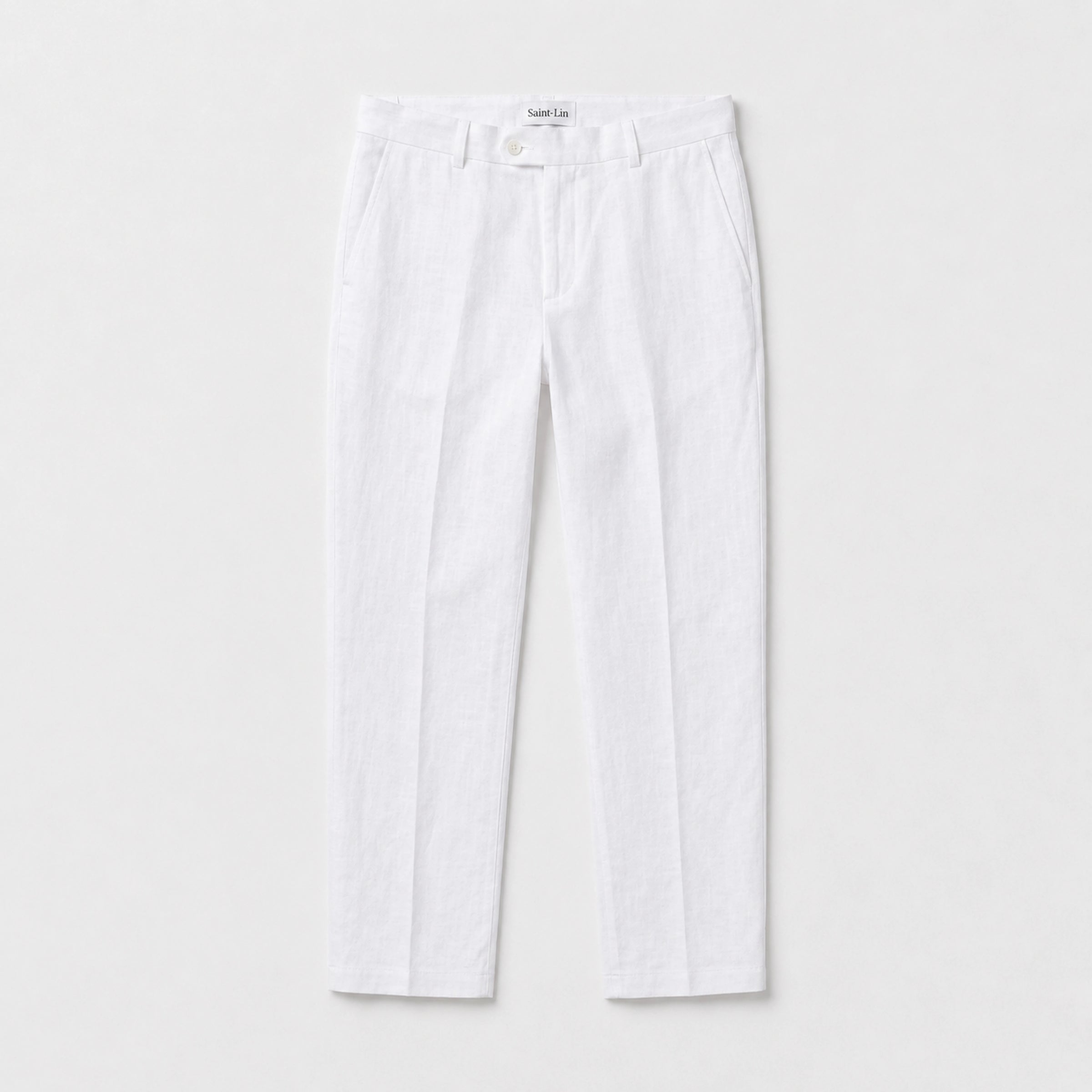 Ivory Portofino Linen Trousers