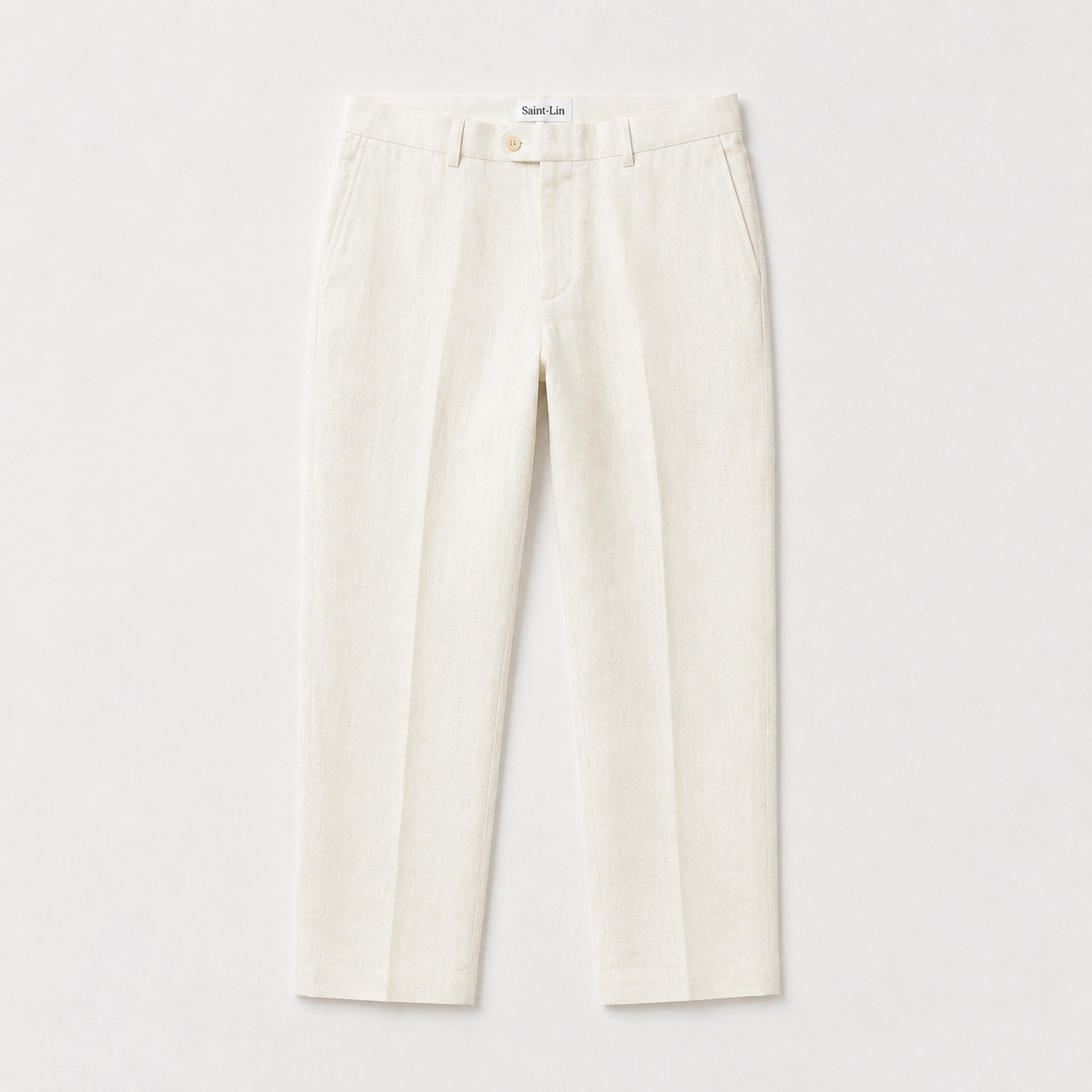 Cream Portofino Linen Trousers