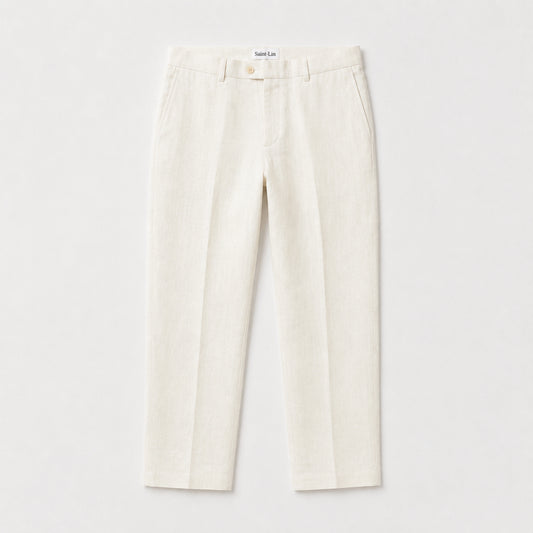 Cream Portofino Linen Trousers