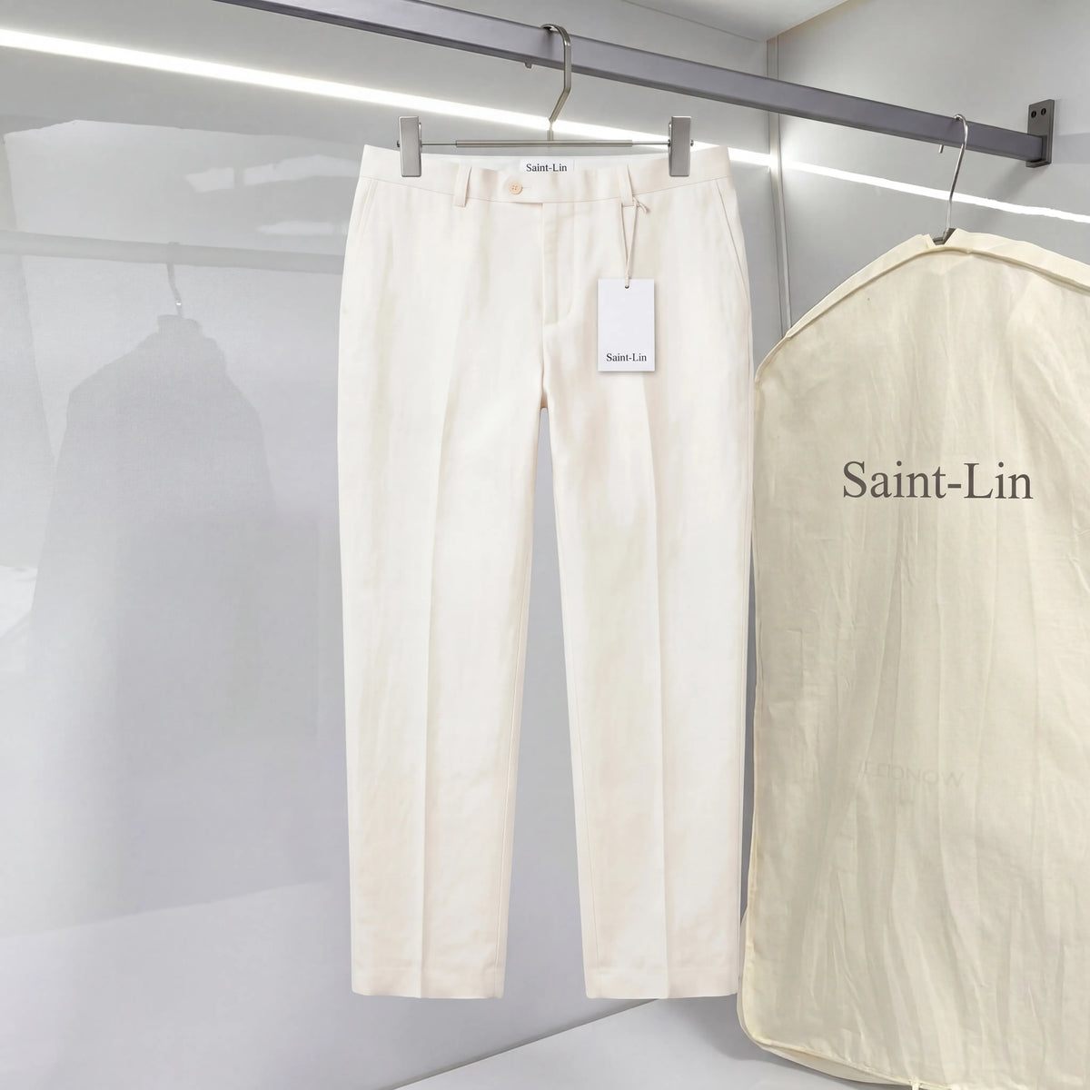Cream Portofino Linen Trousers