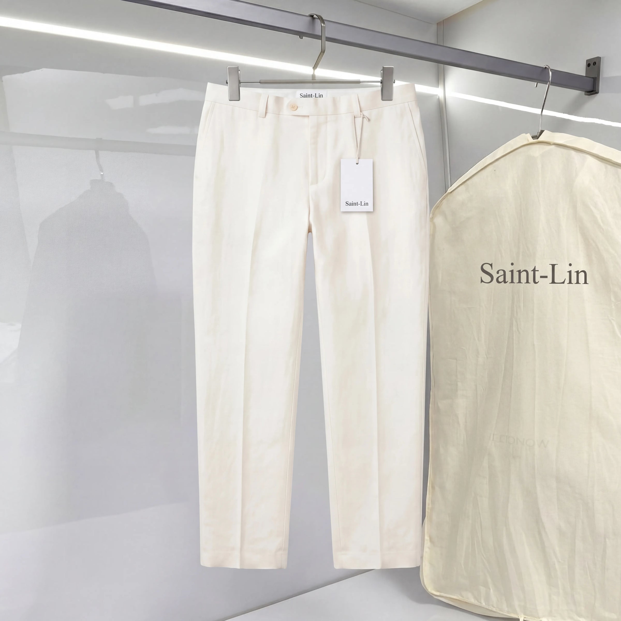 Cream Portofino Linen Trousers