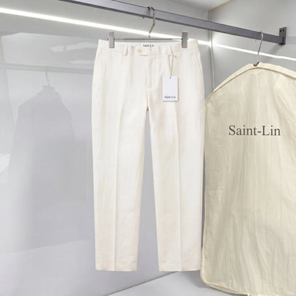 Cream Portofino Linen Trousers