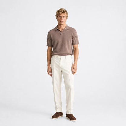 Cream Portofino Linen Trousers