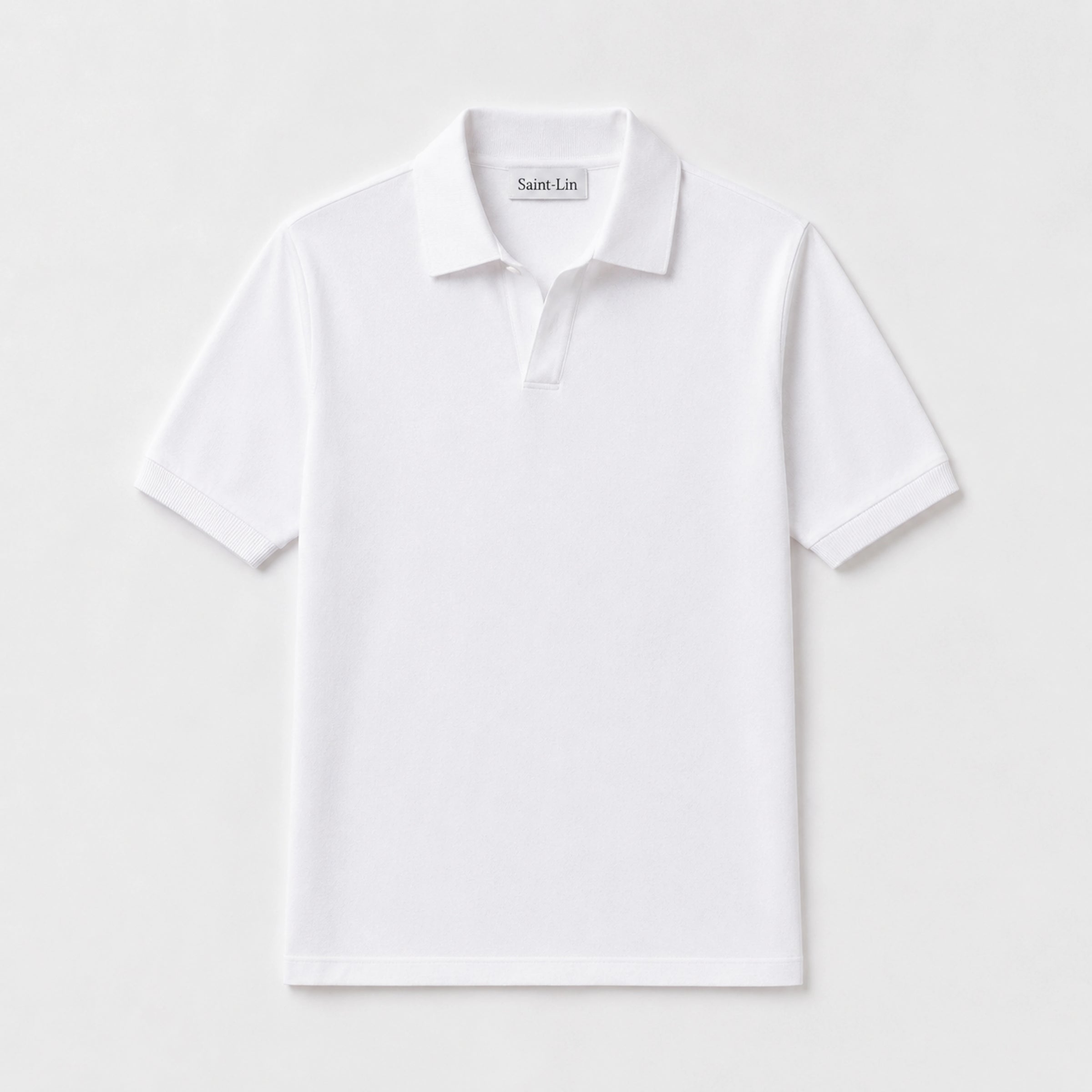Ivory Merino Knit Polo