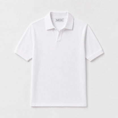 Ivory Merino Knit Polo