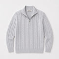 Stone Merino Half-Zip Sweater