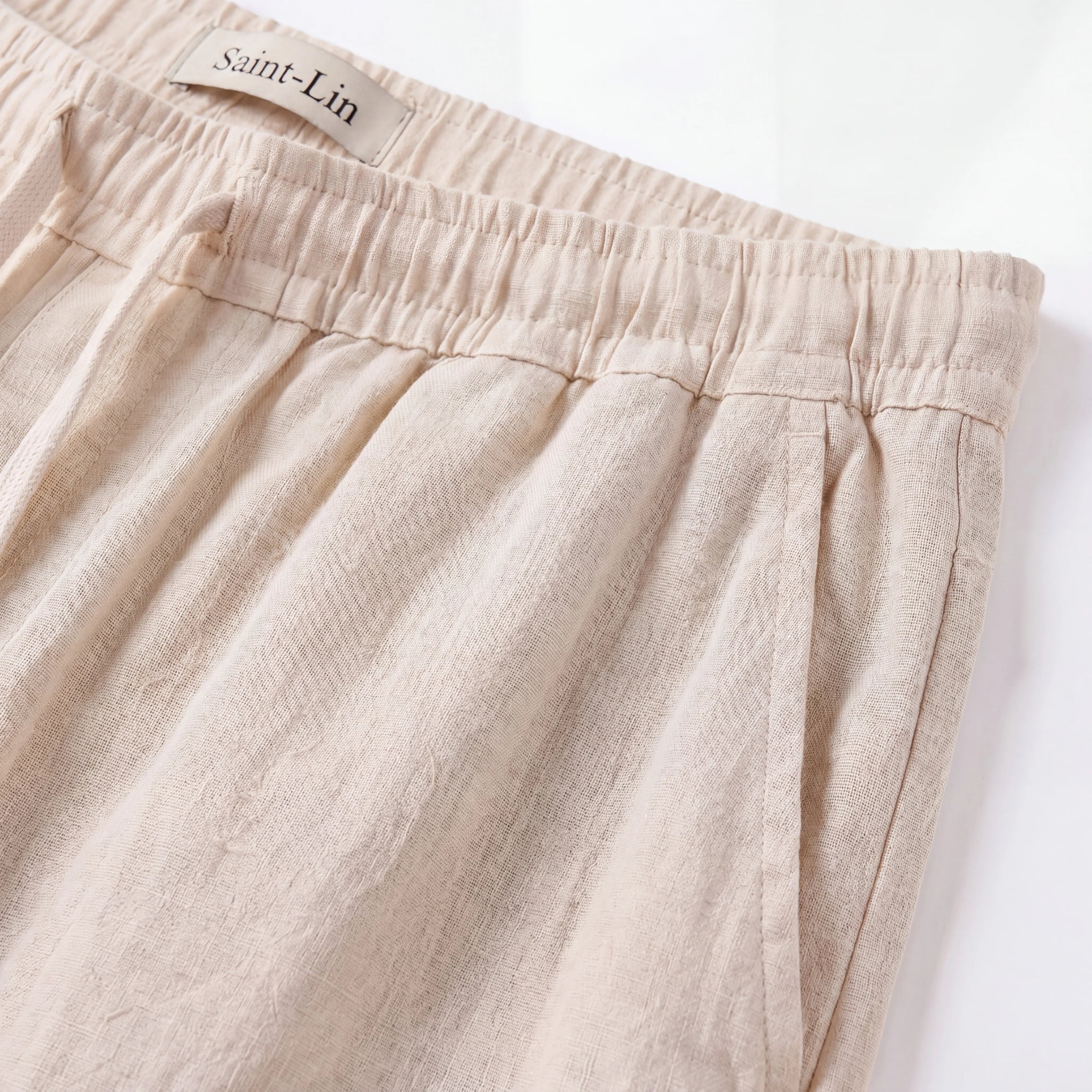 Cream Lyocell Shorts