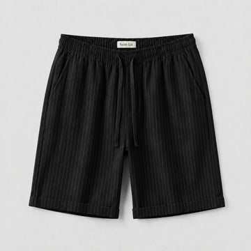 Onyx Lyocell Striped Shorts