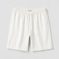 Ivory Lyocell Striped Shorts