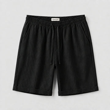 Onyx Lyocell Striped Shorts