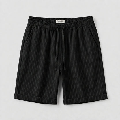 Onyx Lyocell Striped Shorts