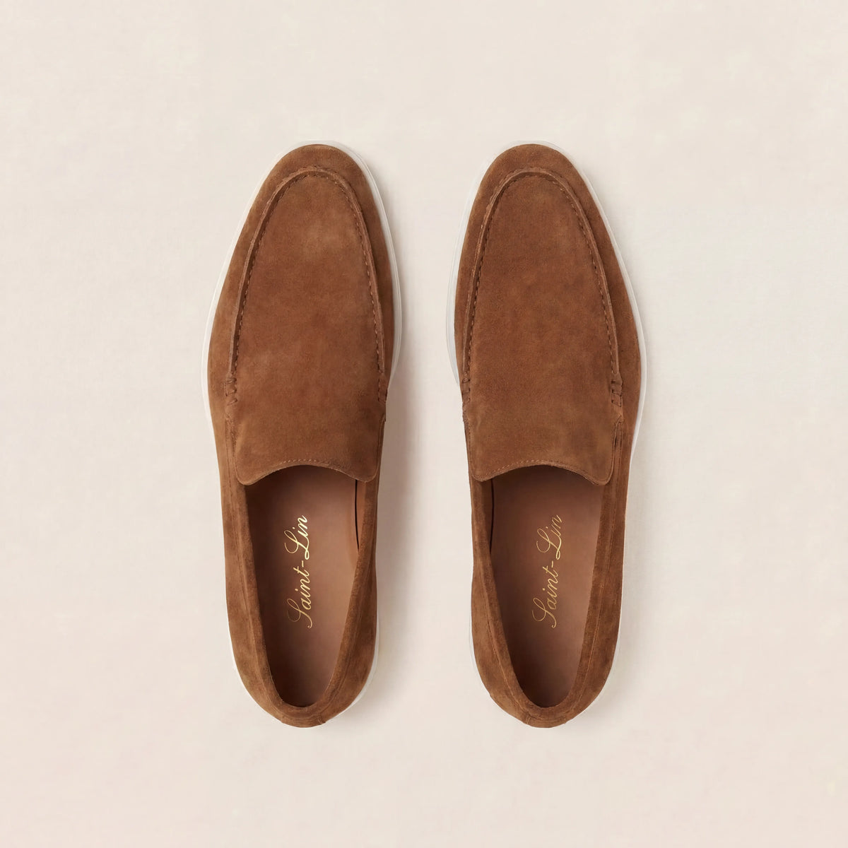 Camel Suede High Loafers