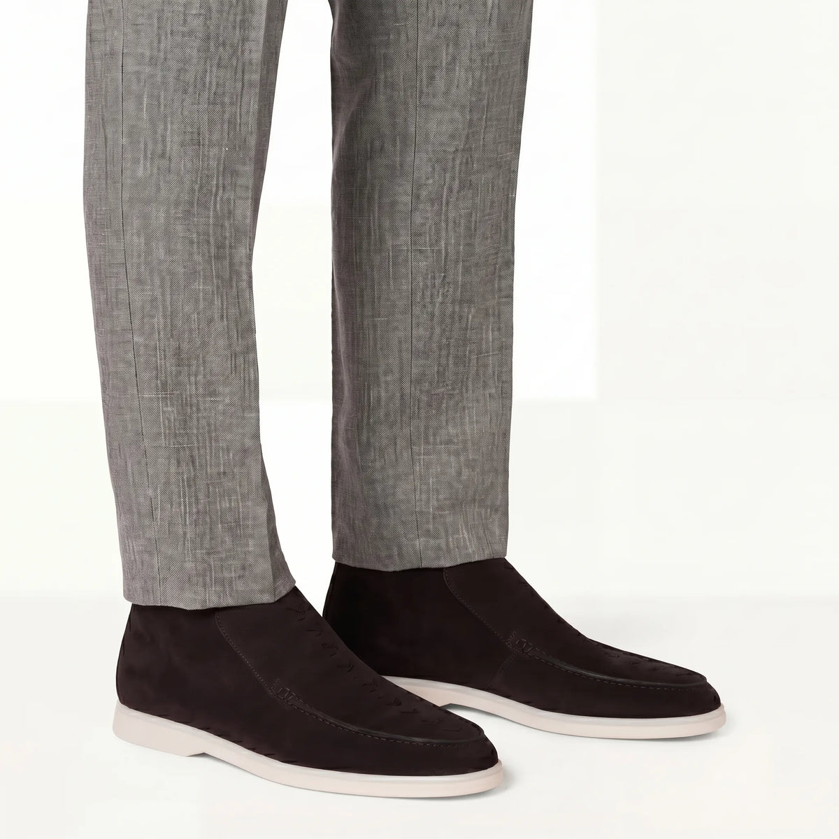 Onyx Suede High Loafers