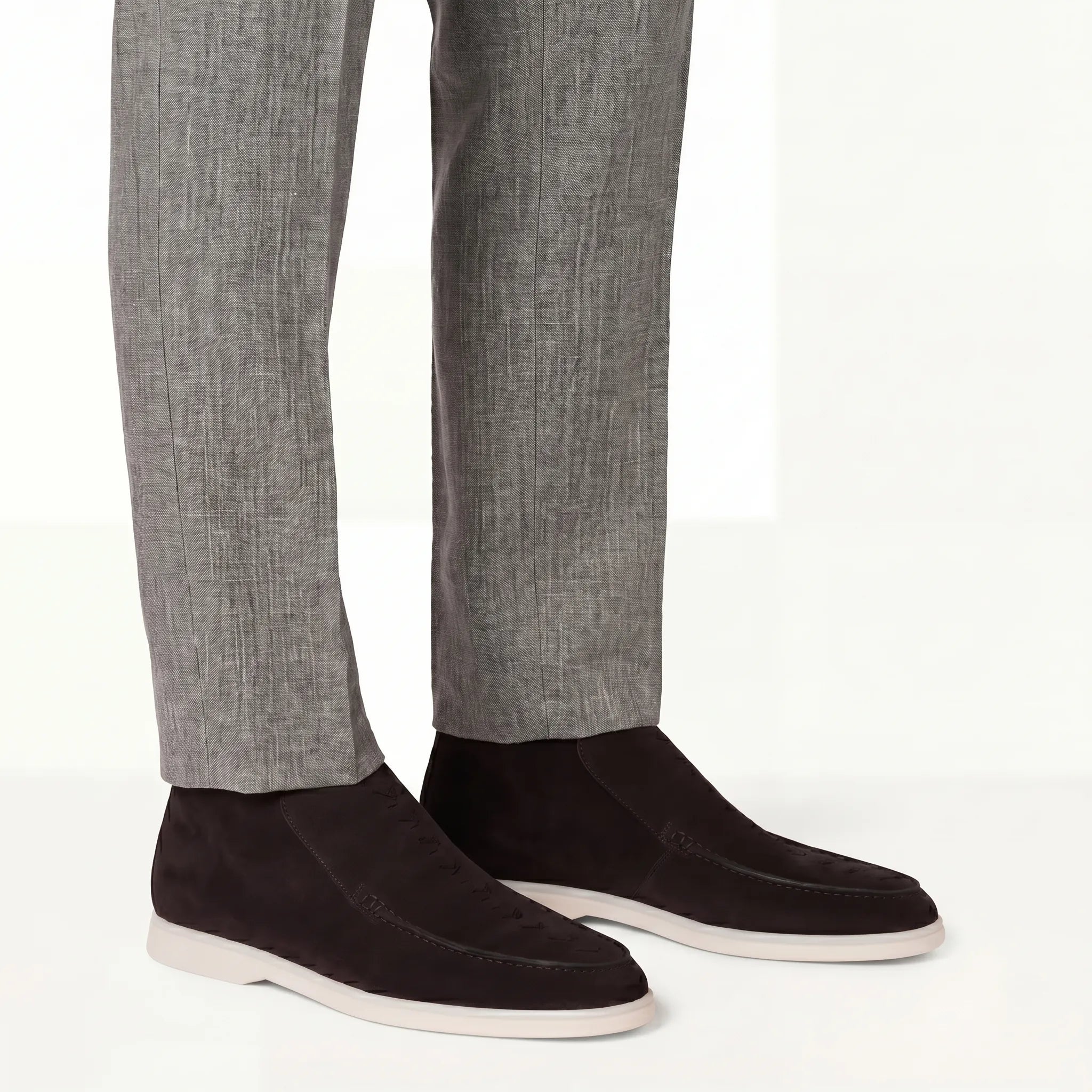 Onyx Suede High Loafers
