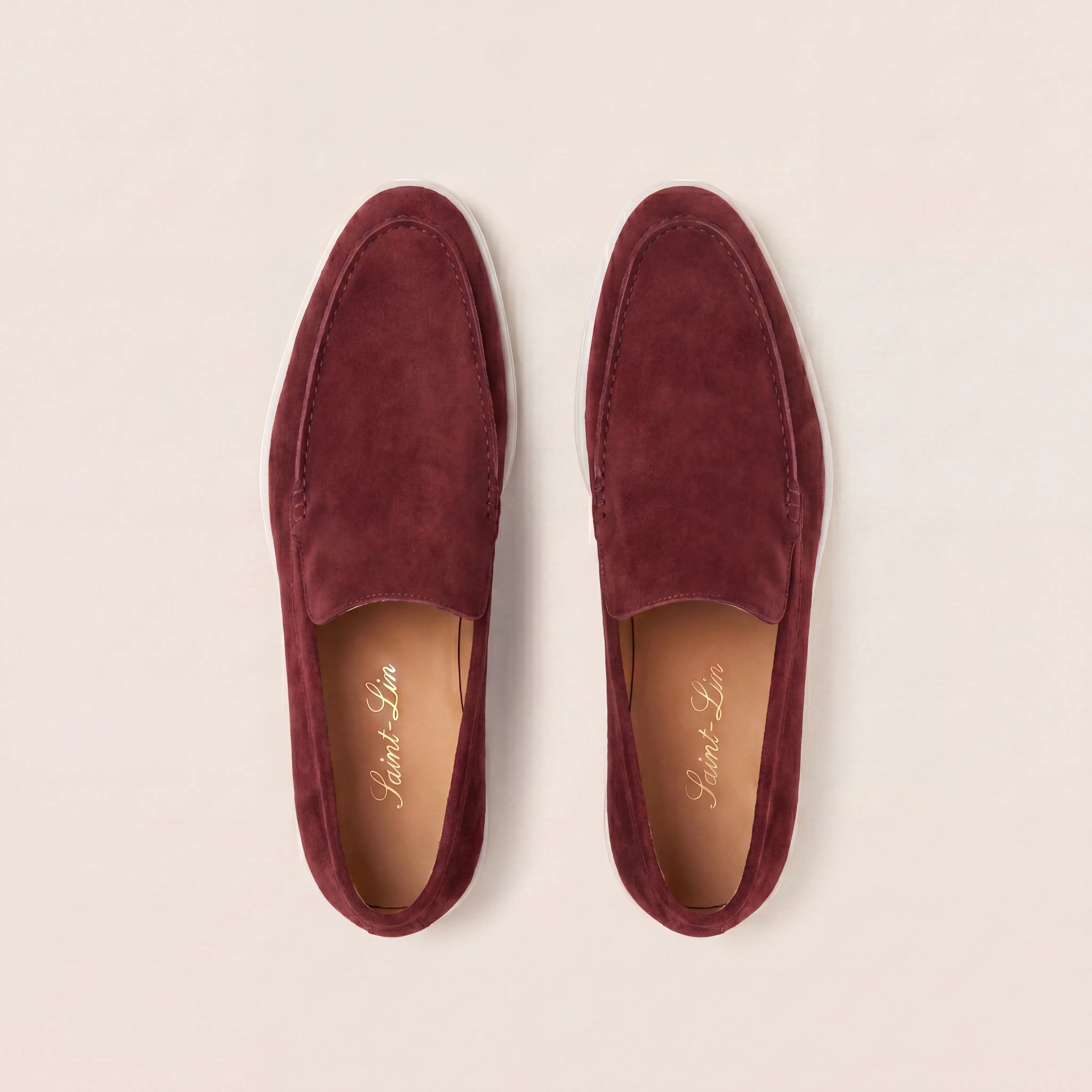 Bordeaux Suede High Loafers