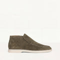 Olive Suede High Loafers