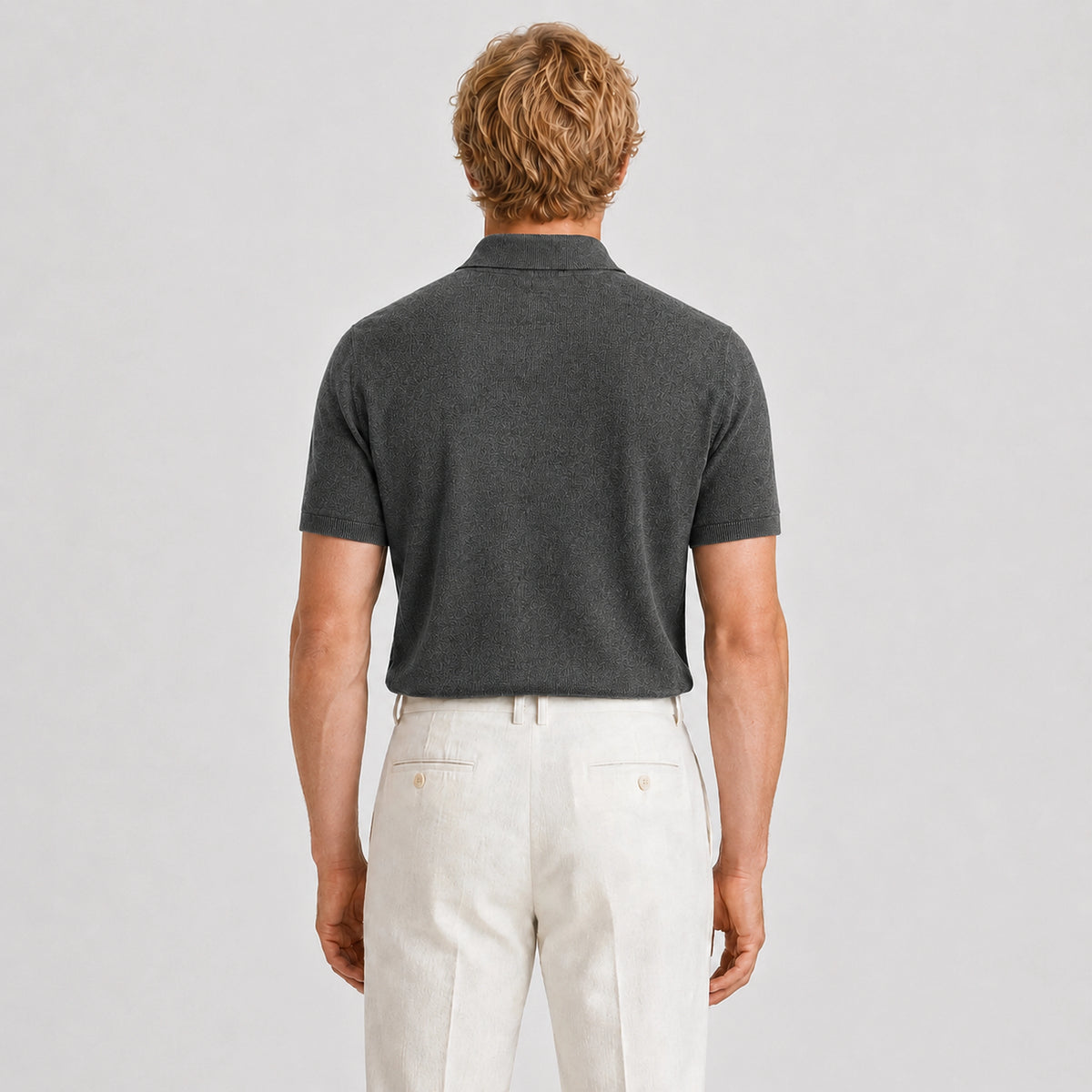 Stone Merino Knit Polo