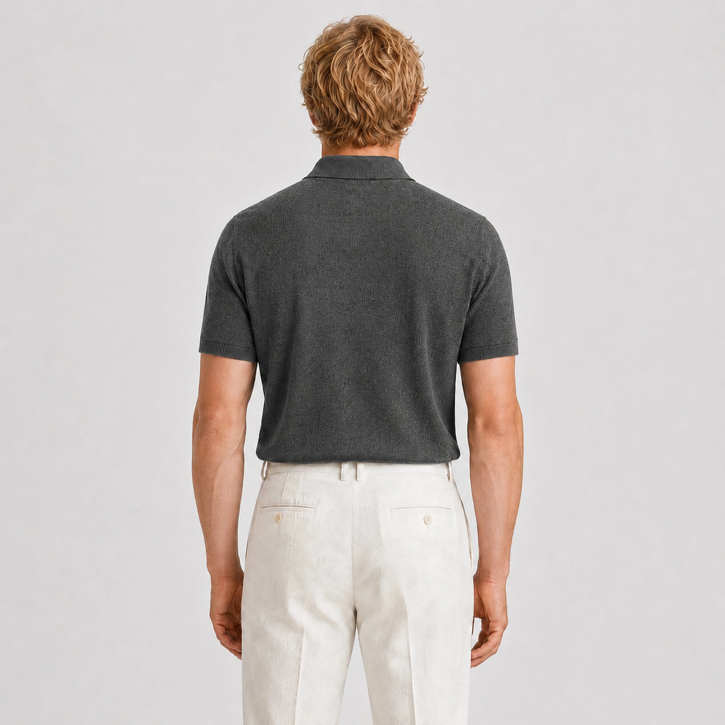 Stone Merino Knit Polo