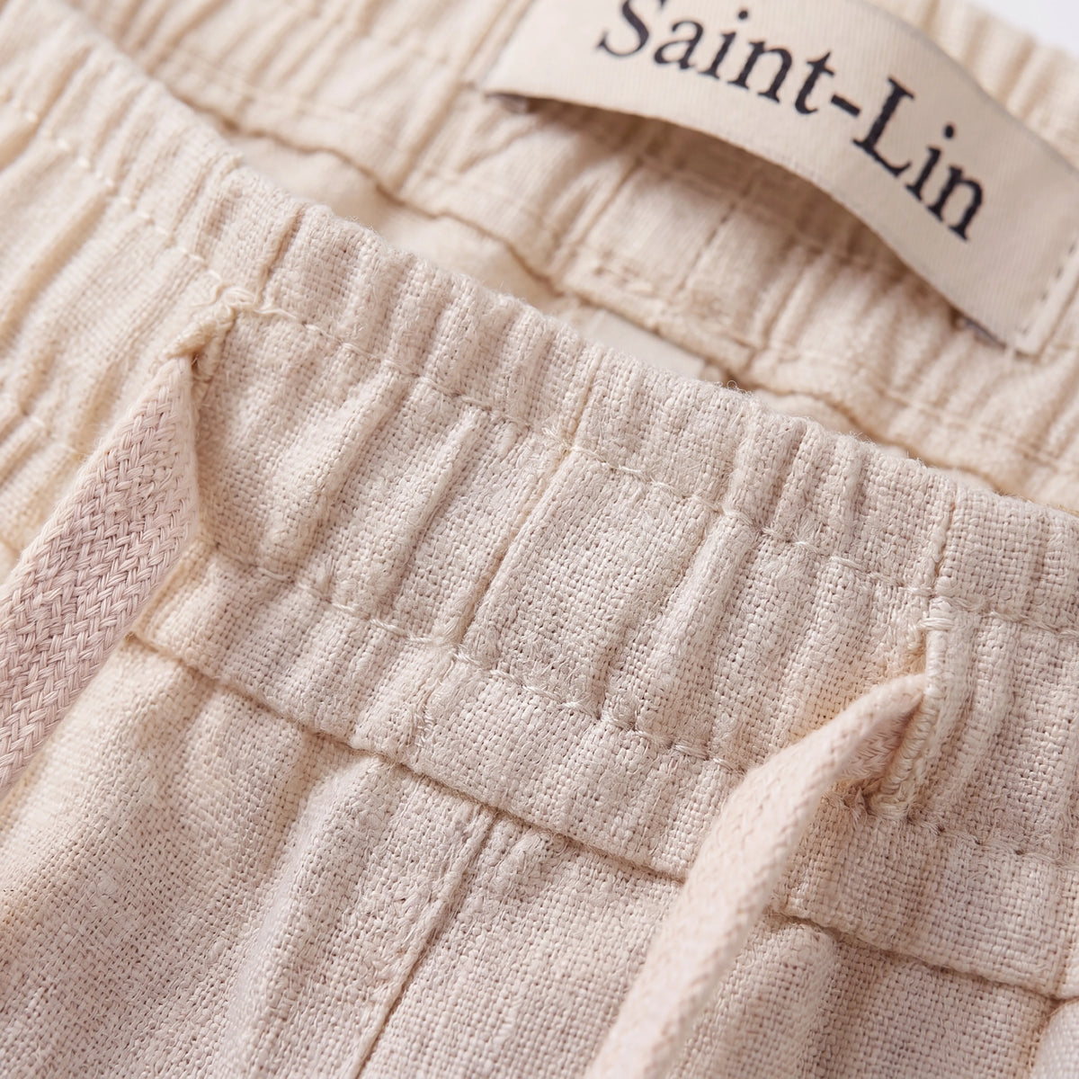 Cream Lyocell Shorts